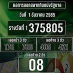 ผลฉลาก 1/12/65